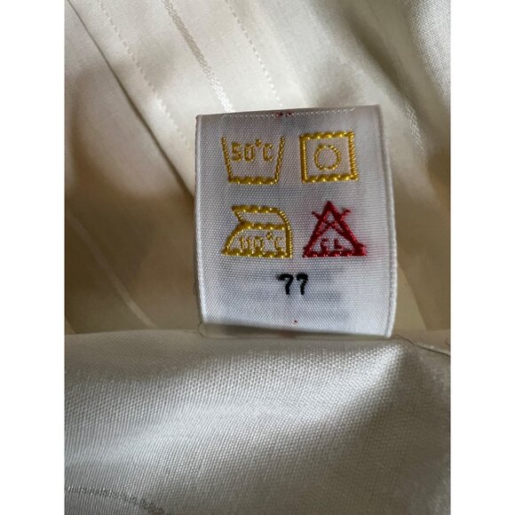 Vintage John Henry White Striped Mens Button-Up Shirt 15.5 34/35 Regular Fit - Picture 15 of 16